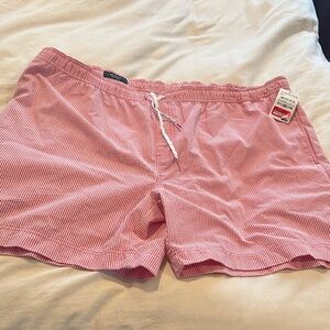 Nordstrom Pink and White Striped Mesh Shorts